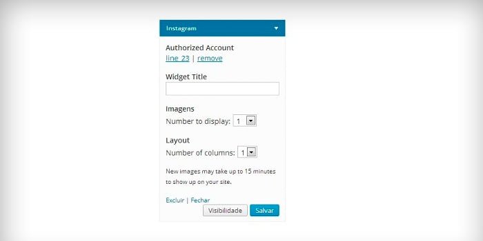 instagram no wordpress