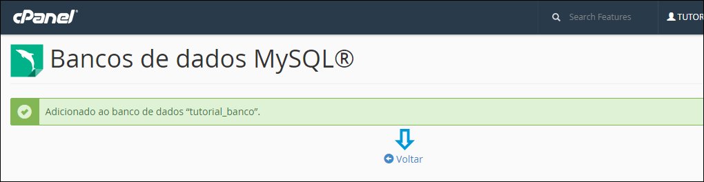 banco mysql cpanel