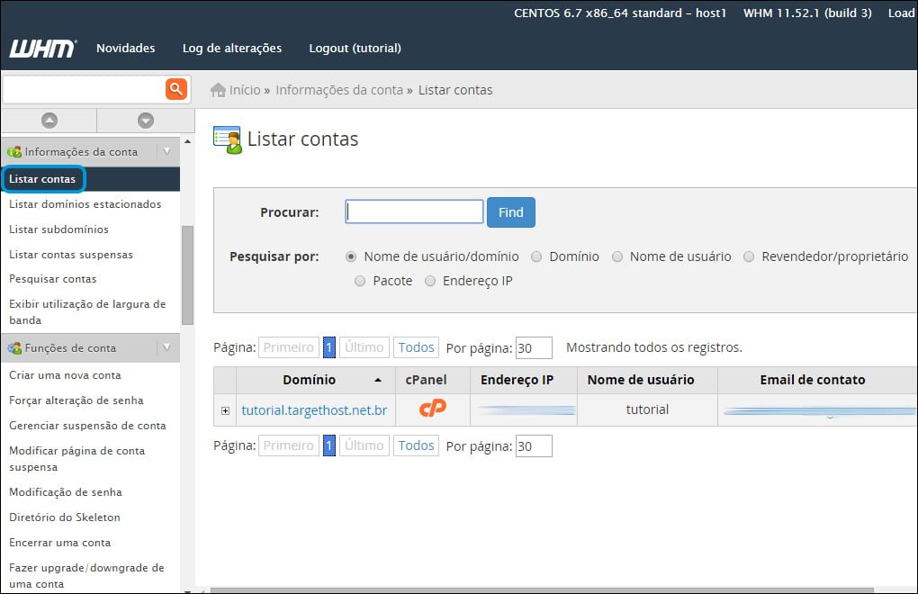 Criar plano hospedagem cpanel