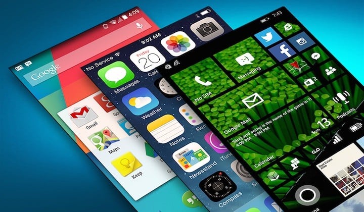 iOS, Android e Windows Phone
