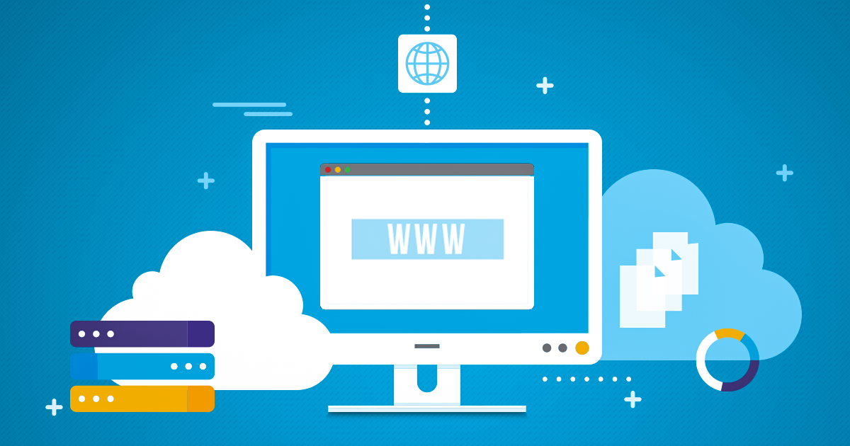 Ilustração de computador navegando na Internet | Revender hospedagem de site: vale a pena?