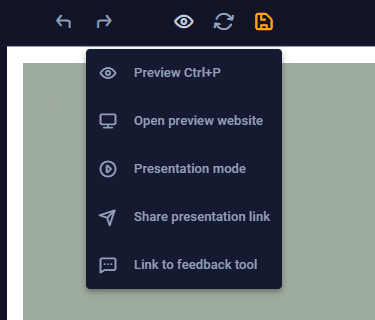 Mais detalhes sobre a navegação superior do SiteJet