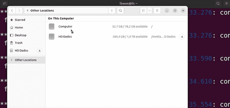 Pasta "outros locais", onde está localizada a pasta do seu computador