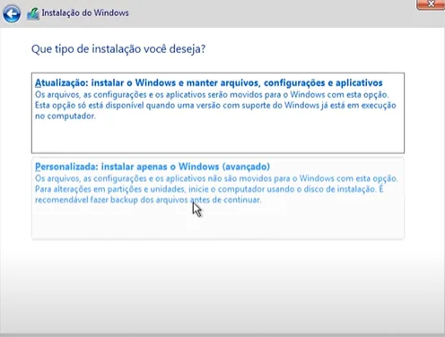 Tipos de instalação do Windows Server