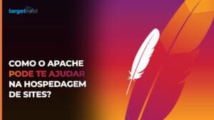 Pena que é usada na logo do servidor Apache e o seguinte texto: Como o Apache pode te ajudar na hospedagem de sites?