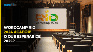 Foto do auditório do evento e o seguinte texto: Wordcamp 2024 acabou! O que esperar de 2025?