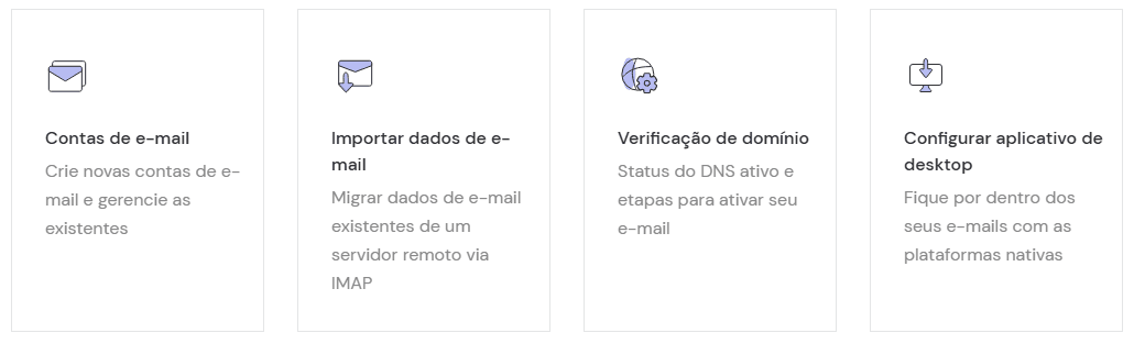 Administração de contas Titan Mail