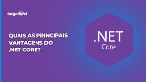 Logo do .NET Core e o seguinte texto no lado esquerdo: Quais as principais vantagens do .NET Core?