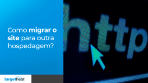 Seta apontando para o HTTPS de um site e o seguinte texto: Como migrar o site para outra hospedagem?