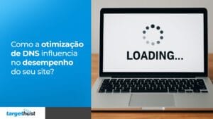 Site carregando em um computador e o seguinte texto: Como a otimização de DNS influencia no desempenho do seu site?