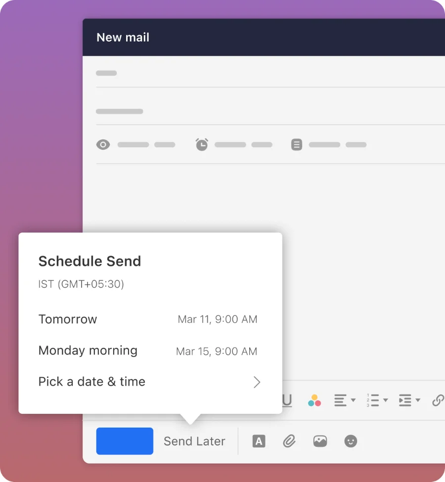 Funcionalidade de agendamento e envio programado no Target Mail